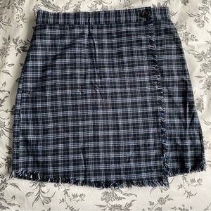 Urban Outfitters Blue Plaid Mini Skirt